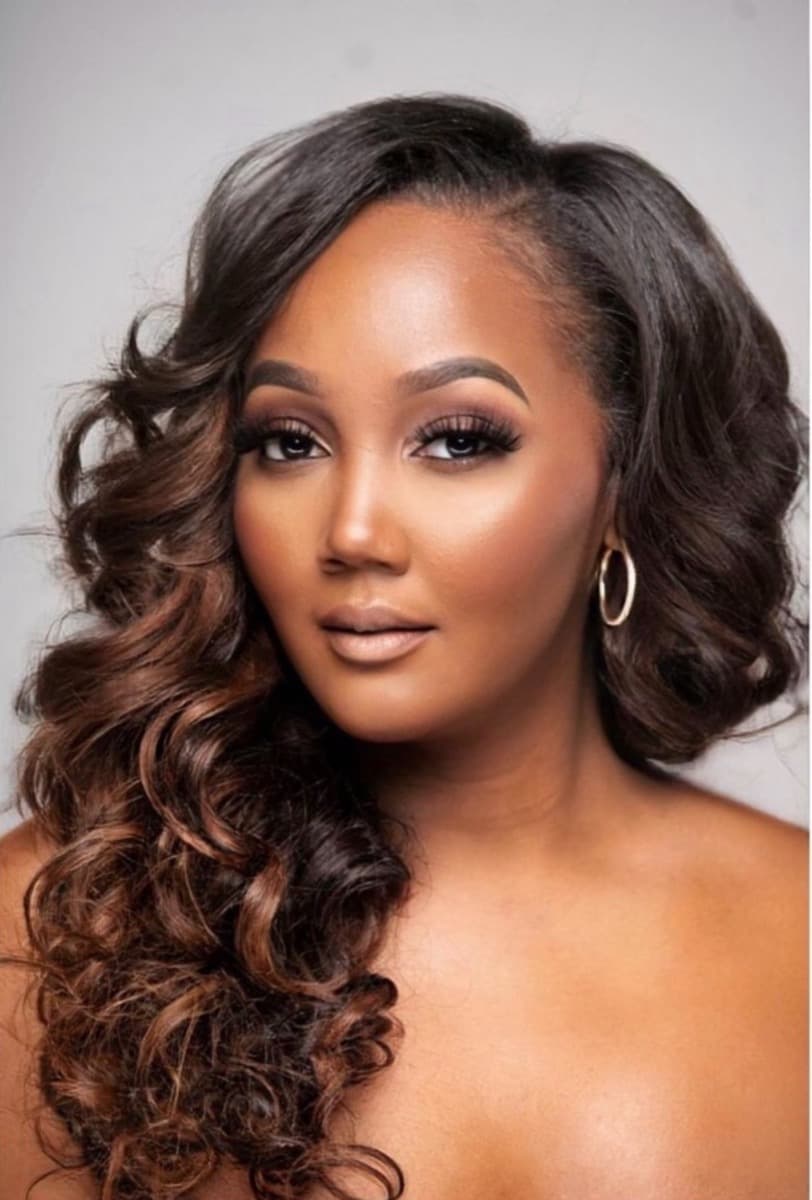 Sew in with soft hanging curls